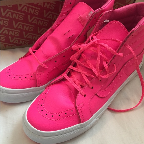 hot pink vans sk8 hi